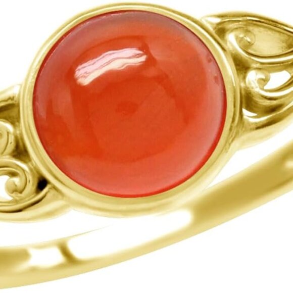 Jewelry - 7MM Genuine Round Shape Gemstones White Gold Plated or Yellow Gold Plated 925 St